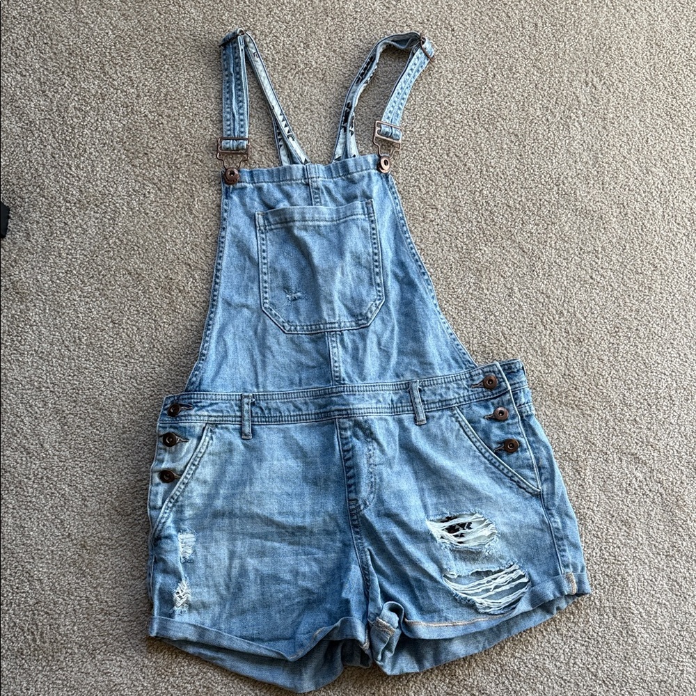 Forever 21 Blue Denim Overalls